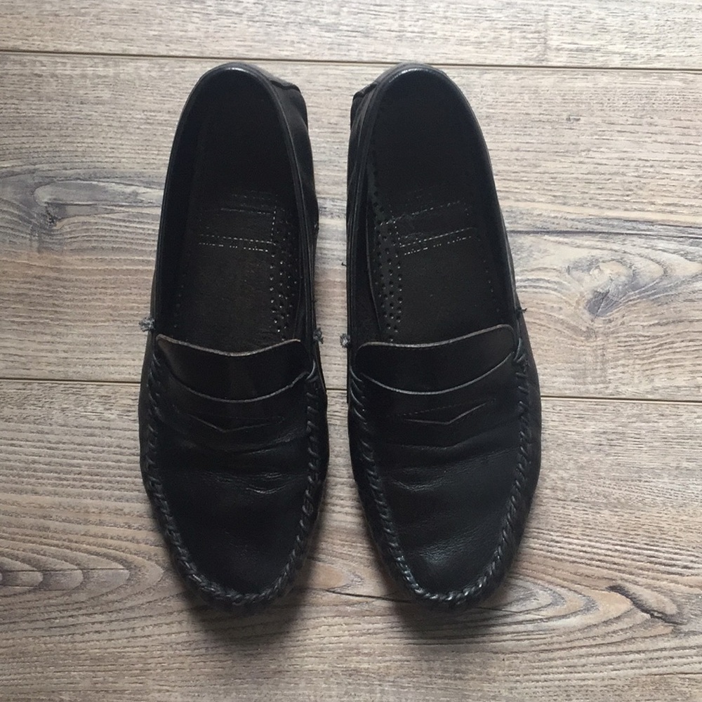 Daniele Lepori black leather Moccasin loafers